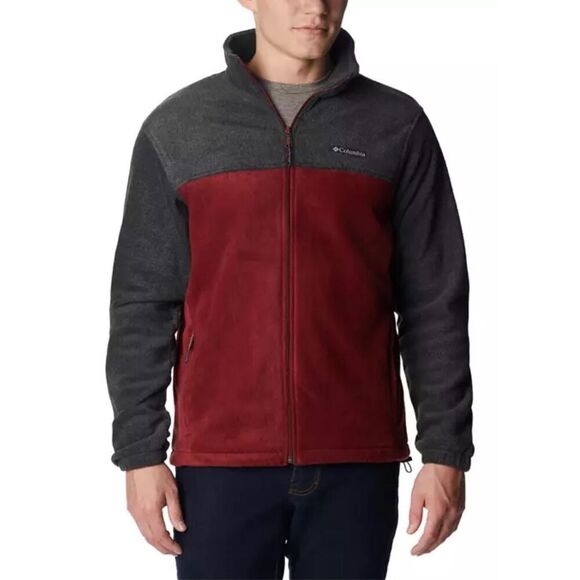 Columbia Granite  Mountain Full Zip 2.0 Fleece Jacket Size XL NWT Gray‎ Maroon - Picture 1 of 7